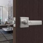 Toledo Fine Locks Toledo European Lugo Keyed Entry Door Lever Set, Satin Nickel thumbnail 3