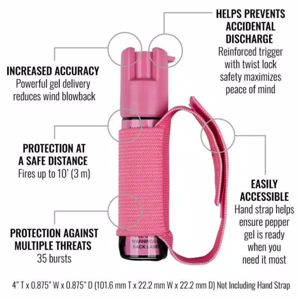 Sabre Red Runner Pepper Spray with Adjustable Hand Strap - High Strength Personal Defense