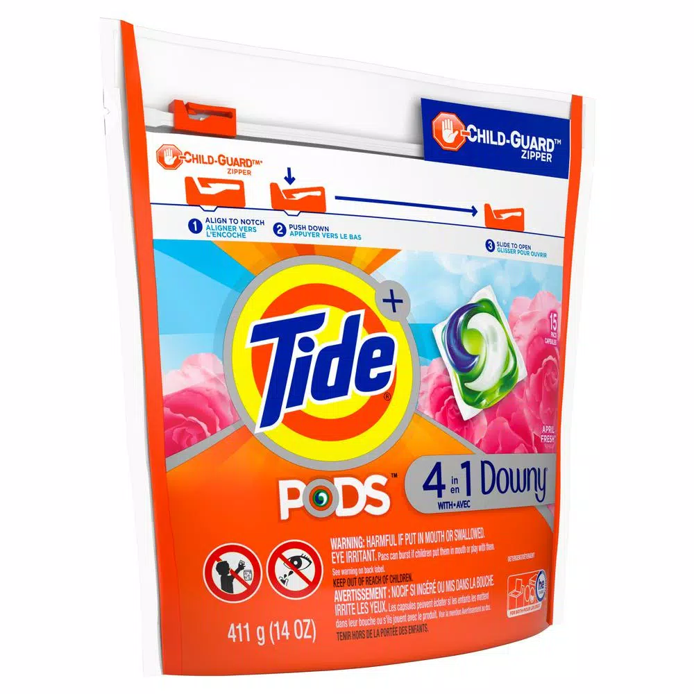 Tide PODS plus Downy Laundry Detergent Pods, April Fresh Scent, 90 Loads