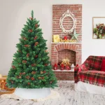 Costway 23.5 in. Silver Galvanized Steel Christmas Tree Collar - Rustic Metal Tree Stand Cover thumbnail 5