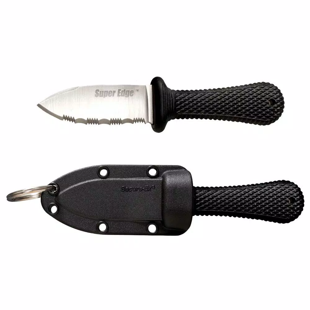 Cold Steel Super Edge 2 in. Fixed Blade Knife with Secure-Ex Sheath