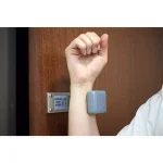 Unbranded Aluminum Satin Silver/Grey Hands-Free Sanitary Door Pulls for Restroom Exit Doors (2-Pack) thumbnail 3