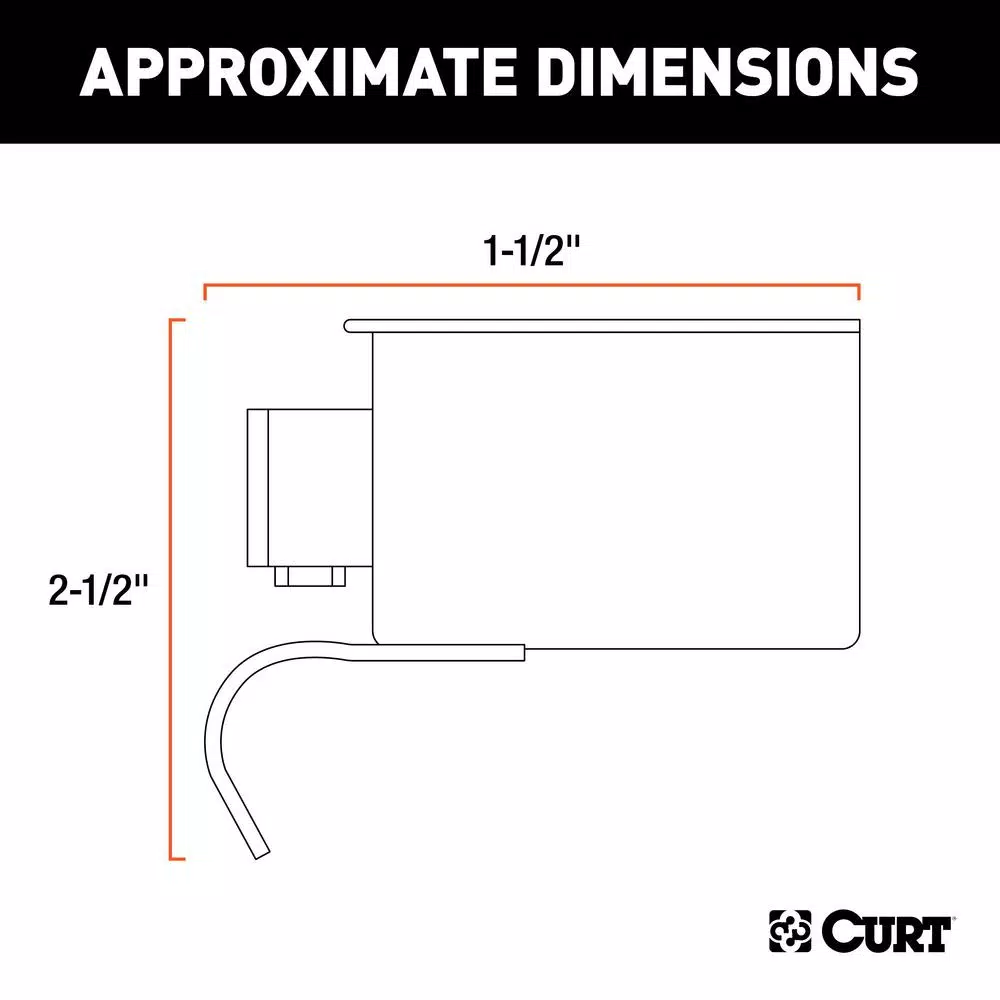 CURT 7-Way Round RV Blade Connector Plug, Trailer Side, Diecast Metal