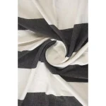 LR Home Metty Charcoal and Ivory Bold Striped Tasseled Cotton Throw Blanket thumbnail 4