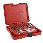 Milwaukee 54-Piece 1/4 in. and 3/8 in. Drive SAE Ratchet and Socket Mechanics Tool Set thumbnail 4