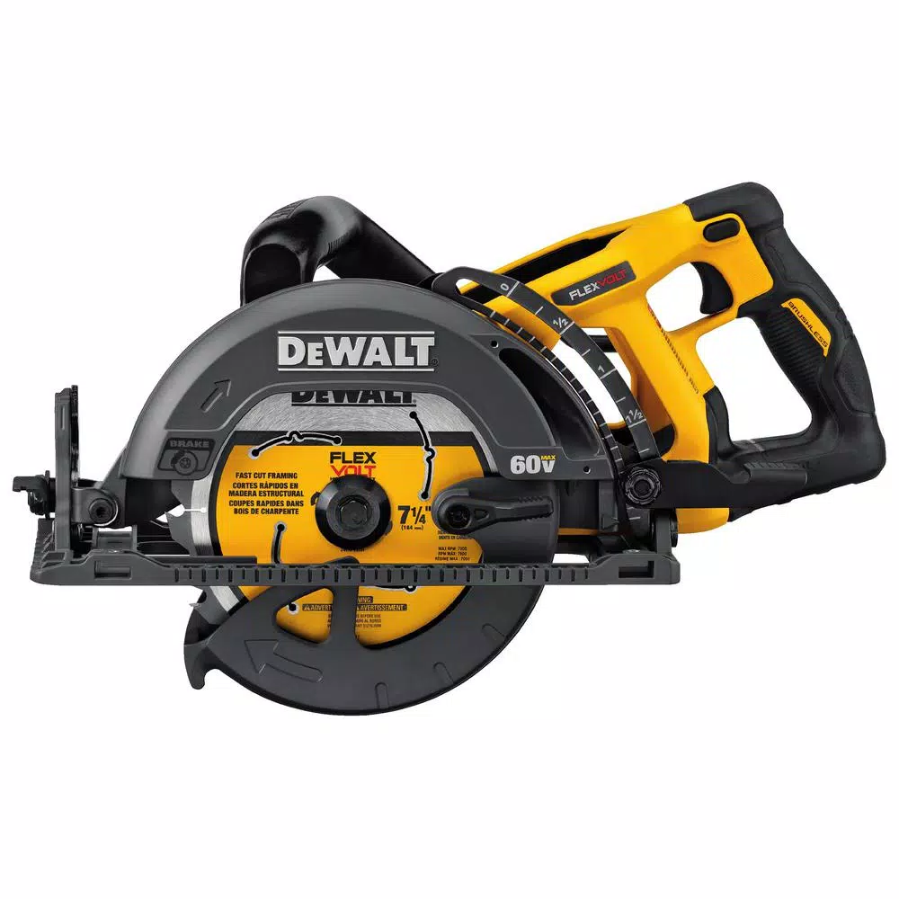 DEWALT DCS577B FLEXVOLT 60V MAX Cordless Brushless 7-1/4 in. Wormdrive Style Circular Saw (Tool-Only)