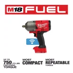 Milwaukee M18 FUEL ONE-KEY 1/2 in. High Torque Impact Wrench with Pin Detent (Tool-Only) thumbnail 2