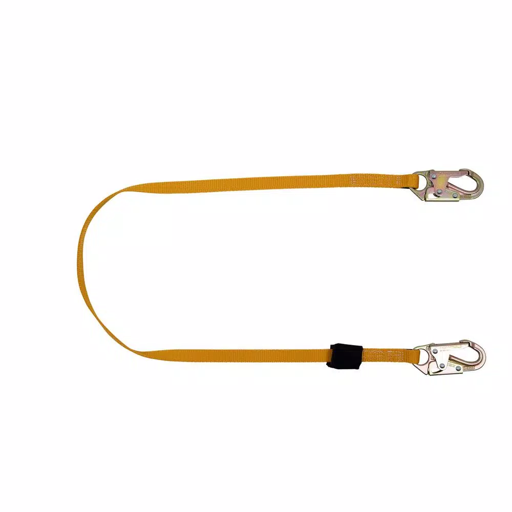 WERNER Upgear 6 ft. Web Positioning Lanyard with 2 Steel Double Locking Snap Hooks