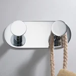 KRAUS Elie Double Robe and Towel Hook, Solid Brass, Chrome thumbnail 8
