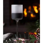 Abigails White Night Frosted Wine Glass Set, 4-Piece Matte Glassware Collection thumbnail 4