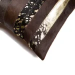 HomeRoots Josephine Gold 100% Natural Indian Cowhide Throw Pillow Set (18 x 18 in, Set of 2) thumbnail 2