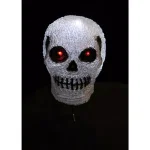 Novolink 7.9 in. White LED Decorative Skull Halloween Light - Handcrafted Indoor/Outdoor Decor thumbnail 1