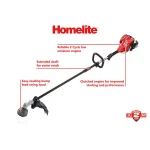 Homelite 26cc 2-Cycle Straight Shaft Gas String Trimmer thumbnail 4