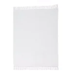 Unbranded MHF Home 50 in. x 60 in. 100% Cotton White Knit Throw Blanket with Tassels thumbnail 3