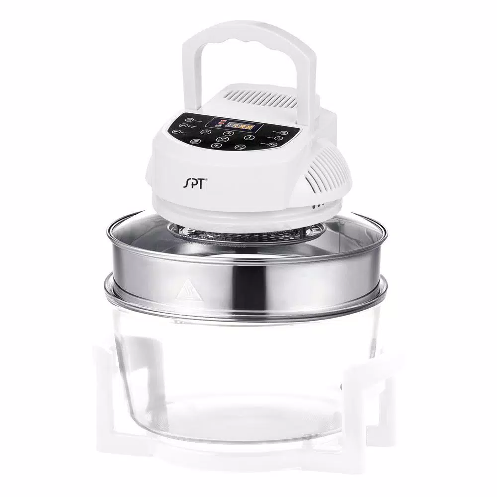 SPT 1300W White Digital Countertop Convection Oven with 6 Pre-Programmed Settings