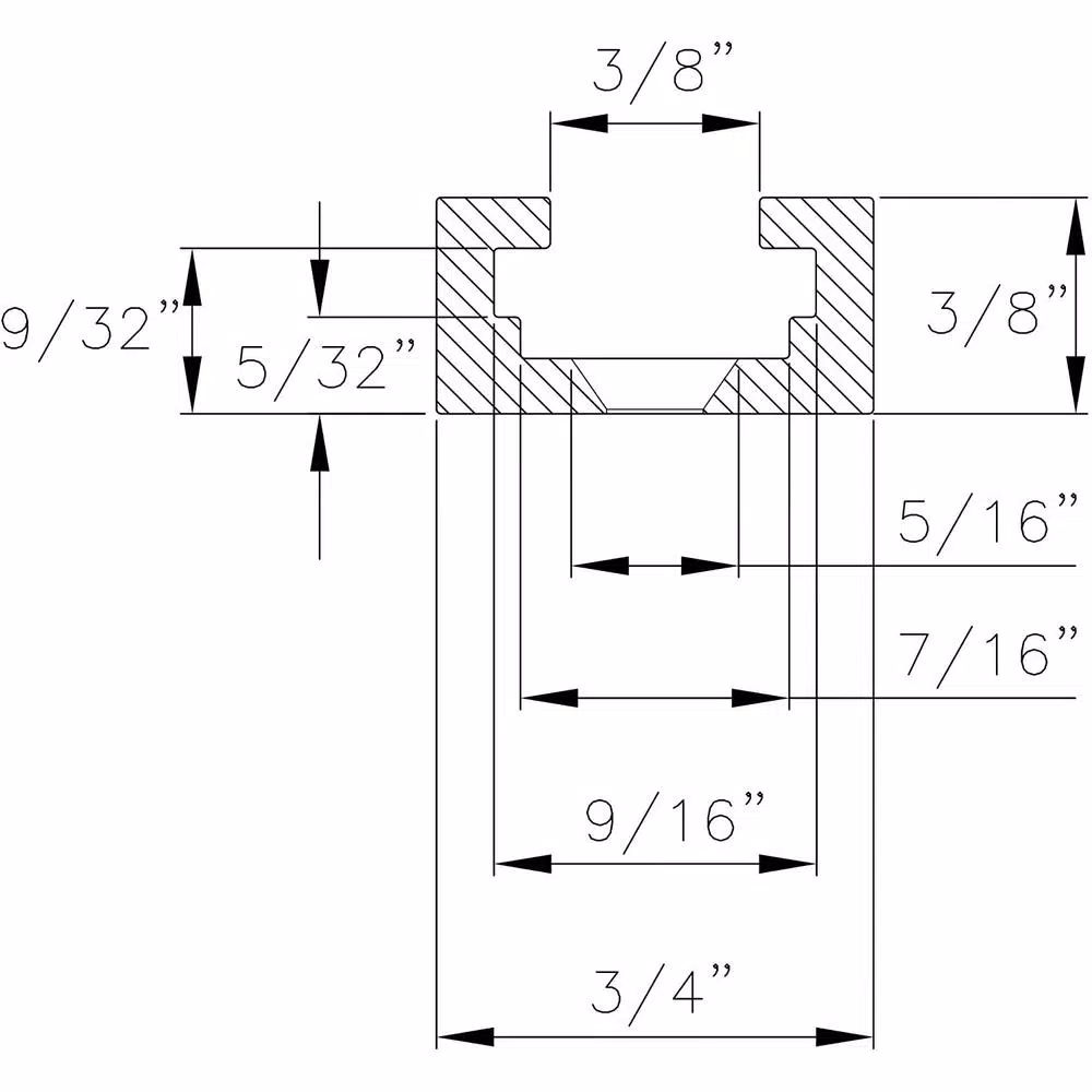 POWERTEC 48 in. Universal Stepped T-Track with 2 Hold-Down Clamps