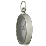 Stratton Home Decor Antique Silver Oval Wall Clock with Roman Numerals thumbnail 4