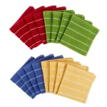Unbranded Weymouth Home 16-Piece 100% Cotton Striped Chevron Weave Kitchen Dish Cloth Set thumbnail 1