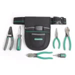 Commercial Electric 7-Piece Electrician's Tool Set with 6-Pocket Tool Pouch thumbnail 2