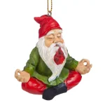 Design Toscano Zen Gnome Holiday Ornament Set, 3-Piece Resin Christmas Decor thumbnail 2