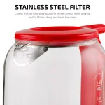 Ovente 1.5L Red Glass Electric Kettle with ProntoFill Technology, 1500W thumbnail 5