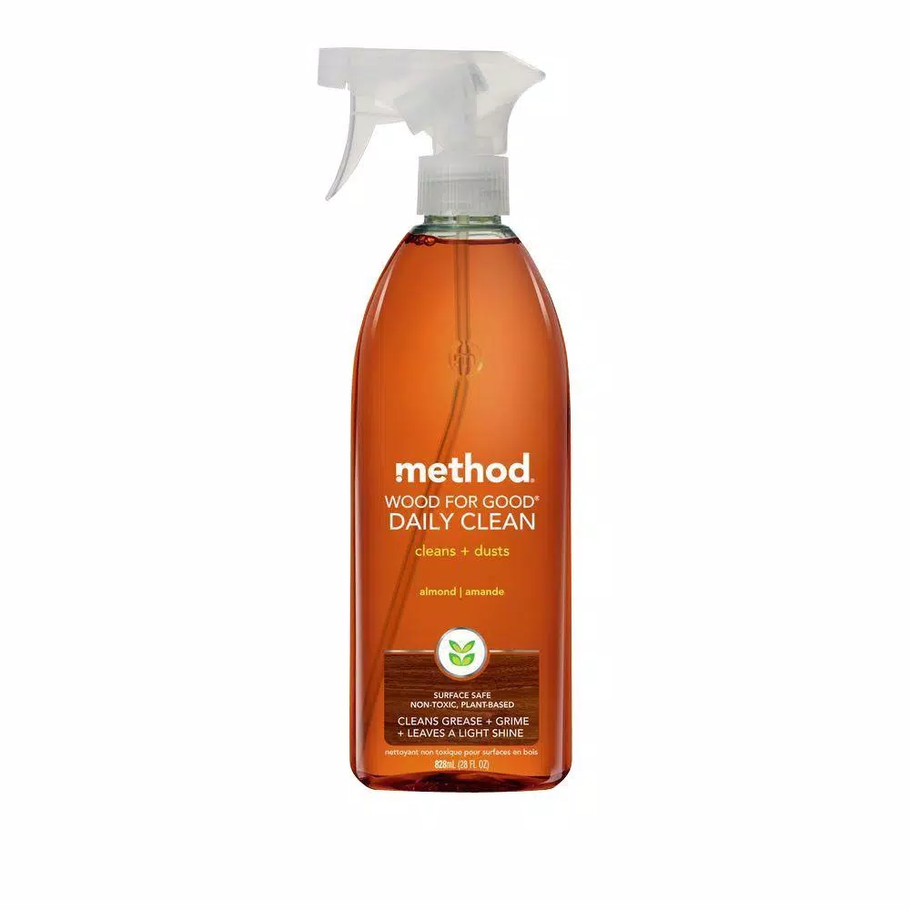 Method Wood for Good Daily Wood Cleaner Spray, Non-Toxic & Plant-Based, 28 oz.