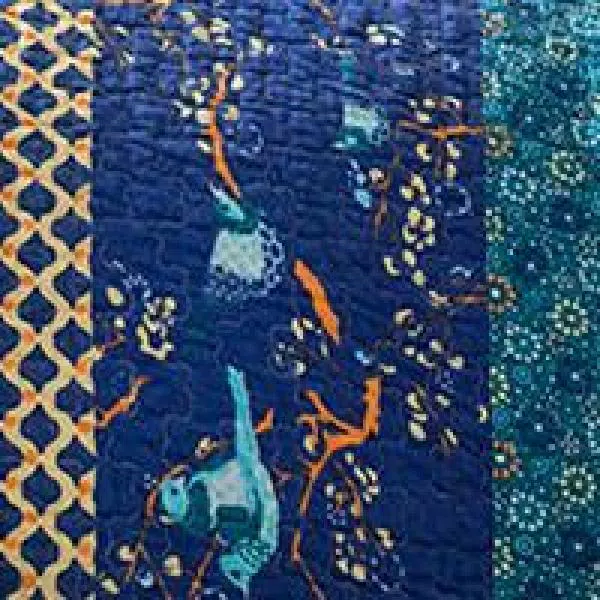 Lush Decor Royal Empire Blue Peacock Cotton Throw Blanket, 50 x 60 in