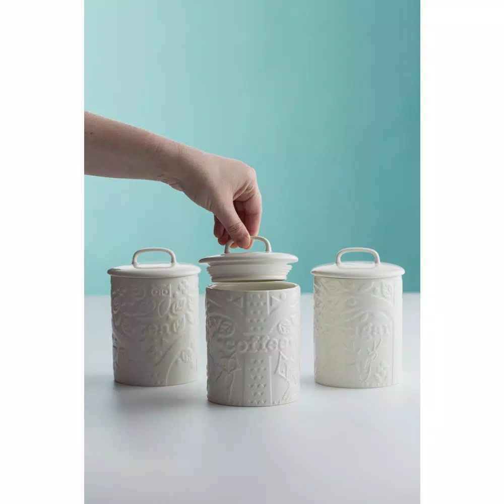 Mason Cash In the Forest 3-Piece Stoneware Coffee, Sugar and Tea Canister Set