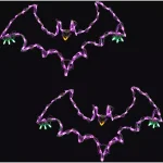 Haunted Hill Farm Flying Bats LED Halloween Window Lights, Set of 2 thumbnail 2