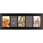 Pinnacle Gallery Solutions 5-Opening Black Wood Collage Picture Frame, 4 x 6 in. Photos, Vertical thumbnail 1