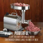 Weston Pro Series #22 1.5 HP Stainless Steel Electric Meat Grinder & Sausage Stuffer thumbnail 4