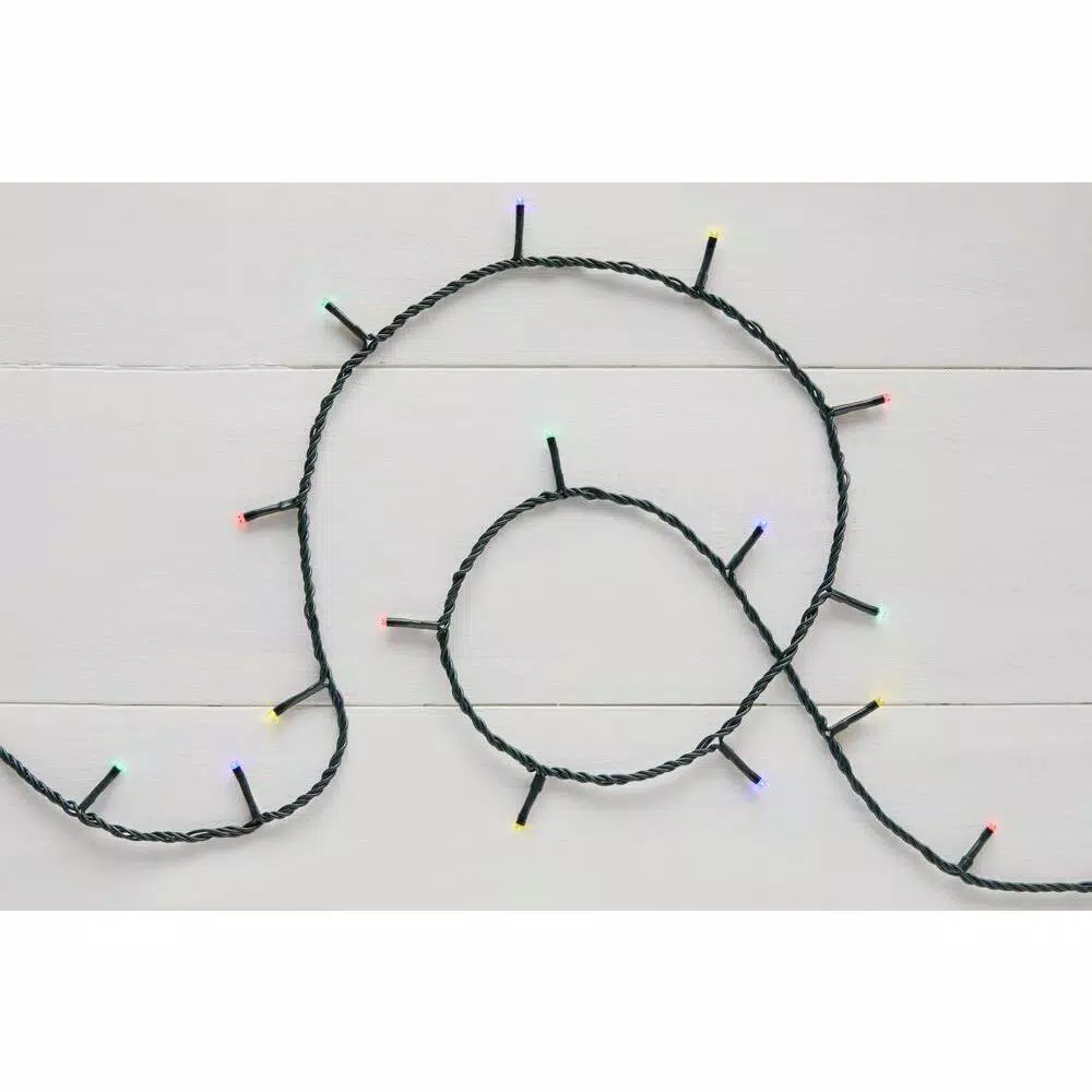 Home Accents Holiday 600-Light Multi-Color LED Micro Dot Fairy String Lights, 157 ft, Green Wire