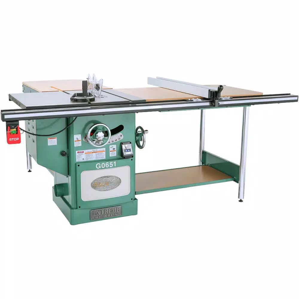Grizzly Industrial 10 in. 3 HP 220-Volt Heavy-Duty Cabinet Table Saw with Riving Knife