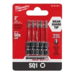 Milwaukee SHOCKWAVE 2 in. #1 Square Impact Duty Steel Power Bits, 5-Pack thumbnail 2