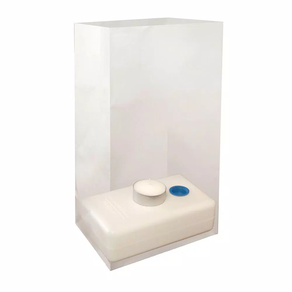 LumaBase Reusable Weighted Candle and LED Tealight Holder for Luminarias (Set of 24)