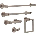 Delta Mandolin Towel Ring in SpotShield Brushed Nickel thumbnail 2
