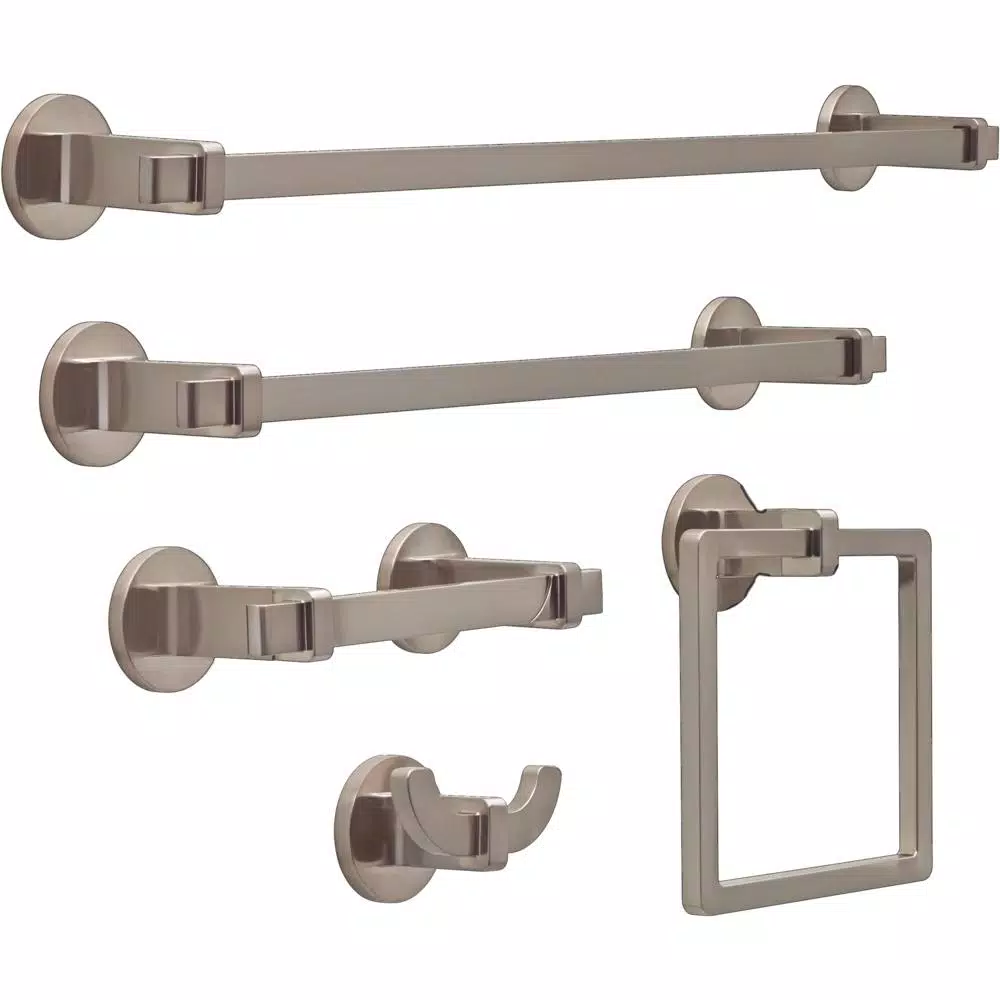 Delta Mandolin Towel Ring in SpotShield Brushed Nickel