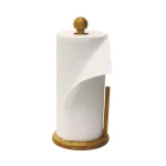 Home Basics Bamboo Paper Towel Holder - Natural Honey Finish Vertical Stand thumbnail 1
