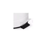 Innovaze New York Style Round White Metal Step-On Trash Can Set, 12L and 3L Capacity thumbnail 3
