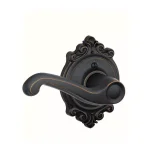 Schlage Flair Aged Bronze Left Handed Dummy Door Lever with Brookshire Trim thumbnail 1