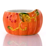 Gibson Home Stoneware Pumpkin Cookie Jar with Lid, Orange thumbnail 5