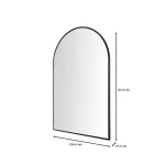 Home Decorators Collection Medium Arched Black Classic Accent Mirror thumbnail 2