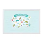 Petal Lane Home Alexa United States Map Art Magnetic Memo Board, White Frame thumbnail 1