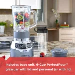 BLACK+DECKER PowerCrush 48 oz. Digital Blender with Quiet Technology, 900W, Silver thumbnail 7