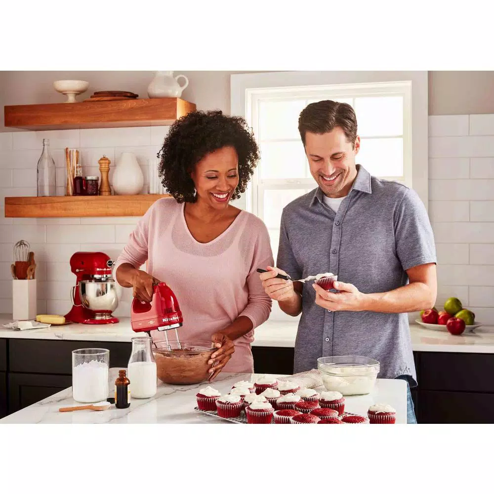 KitchenAid 100-Year Limited Edition Queen of Hearts 7-Speed Hand Mixer - Passion Red