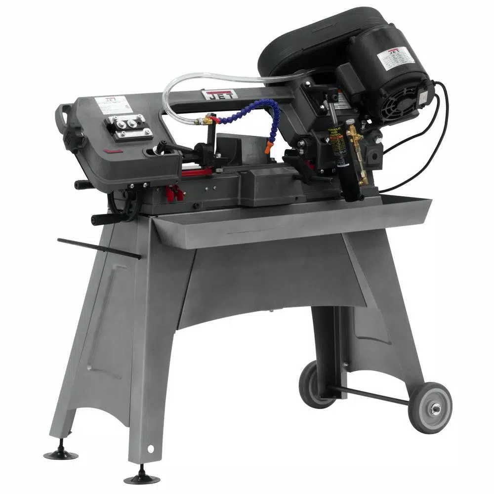 JET J-3230 1/2 HP 5 in. x 8 in. Horizontal Metalworking Band Saw with Rolling Stand, 115V