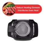 Brentwood Appliances 8 in. Nonstick Square Electric Skillet with Glass Lid, Black thumbnail 3