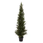 Pure Garden 60 in. Artificial Cedar Topiary with Pot thumbnail 1