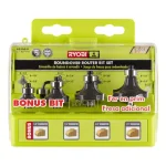 RYOBI 4-Piece Roundover Router Bit Set with 1/4 in. Shank thumbnail 1