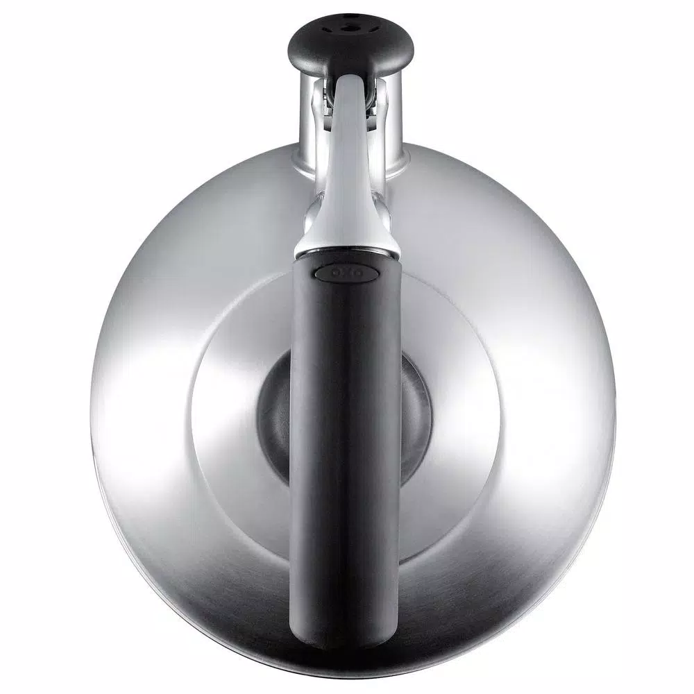 OXO Good Grips Uplift 8-Cup Brushed Stainless Steel Tea Kettle with Whistle